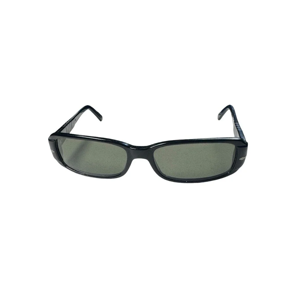 Persol 2724-S Polarized Rectangle Sunglasses Black Sleek Vintage w/ Case